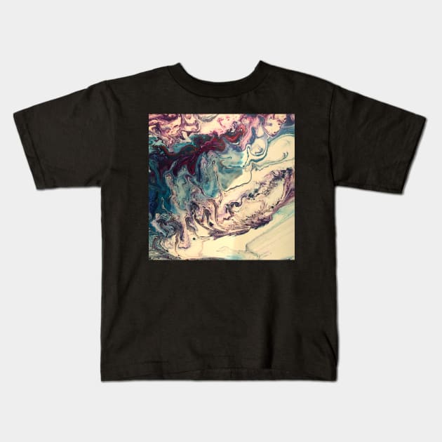 Fluid Colors | Acrylic paint Kids T-Shirt by ceemyvision